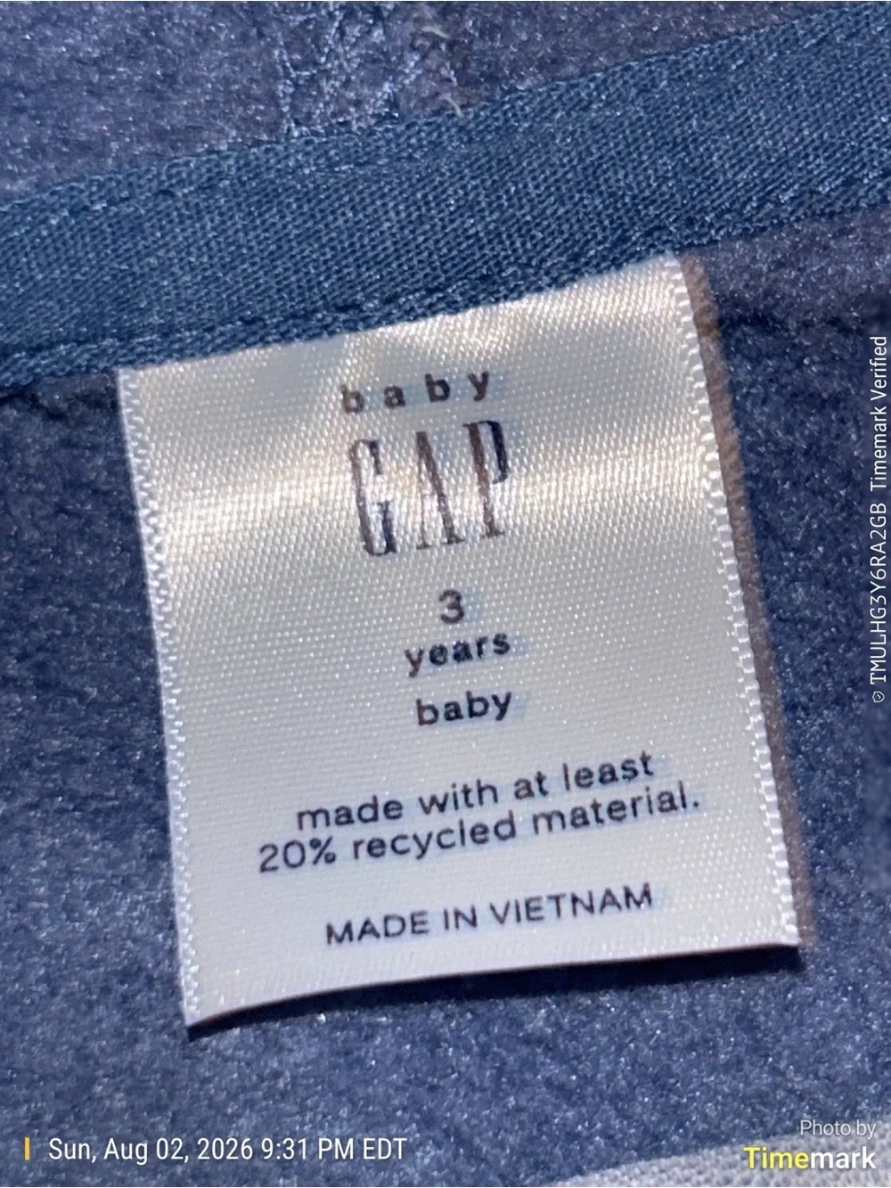 GAP Baby Navy Tagged Sweatshirt - White Label
